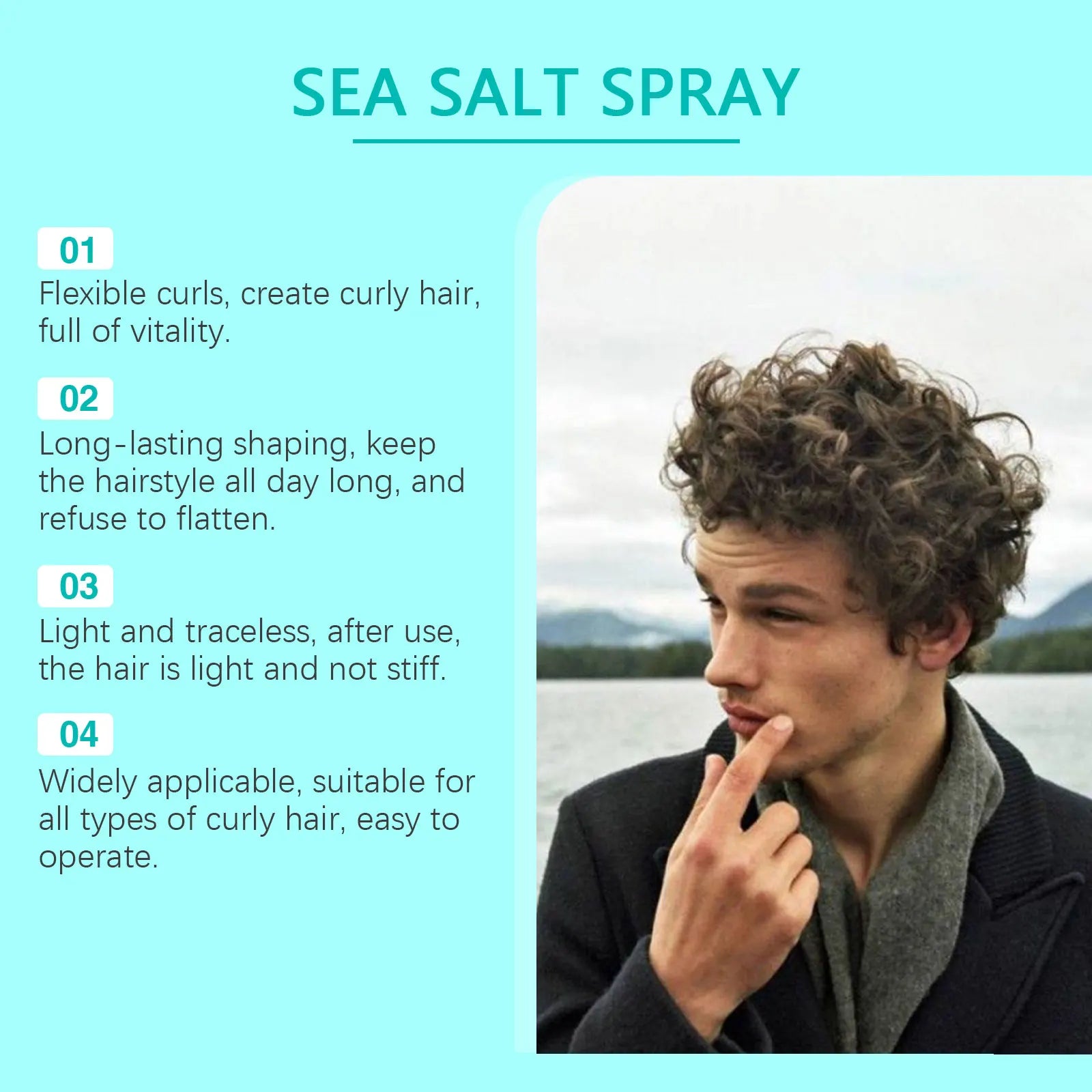 Sea Salt Hair Styling Spray Lazy Curl Defining Improving Thicken Strong Hold Non Greasy Fluffy Natural Wave Hair Nourishing Oil Oasis Select