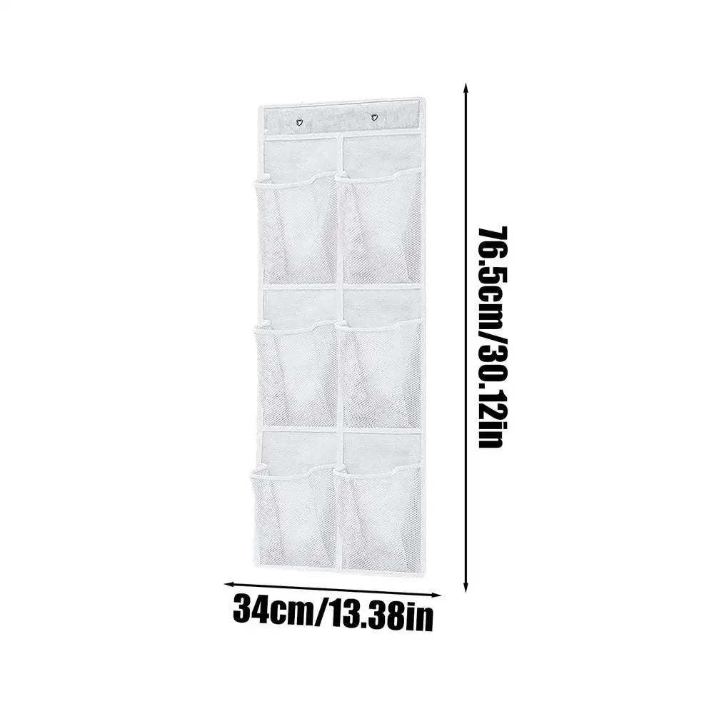 6-Pocket Mesh Hanging Organizer | Over Door Wall Storage