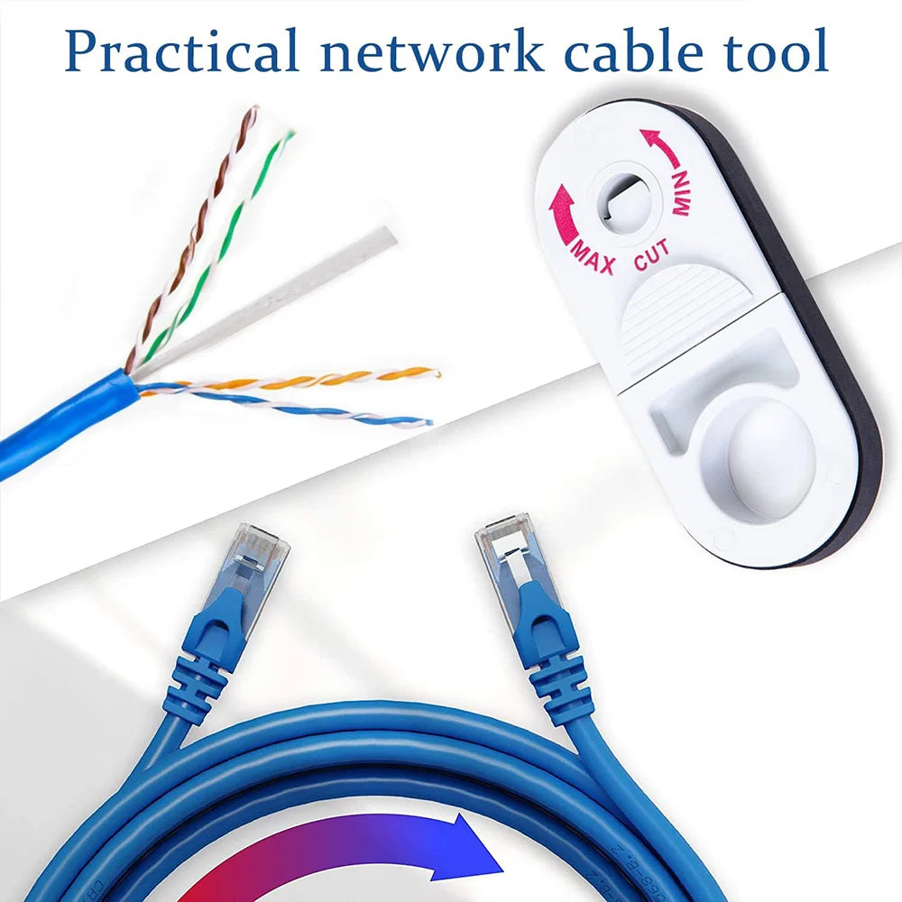 Universal Network Wire Stripping Tool for Cat5E, Cat6,Cat7, Cat8 - Coaxial Cable Stripper, Pocket Cable Stripper Tool Oasis Select