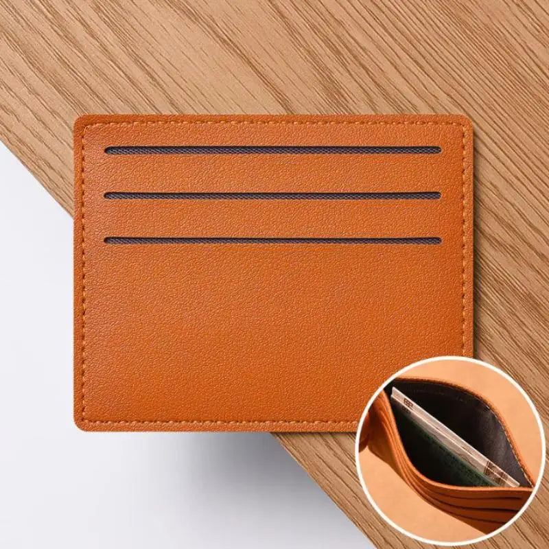 Minimalist Slim PU Card Holder – 6-Slot Pocket Wallet Case Slim Card Holder Oasis Select