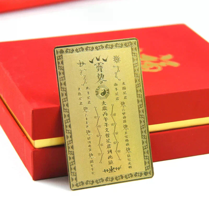 2026 Tai Sui Amulet Card Horse Year Feng Shui Good Luck Card Bring Wealth & Prosperity & Happiness Home Or Office Decor Oasis Select