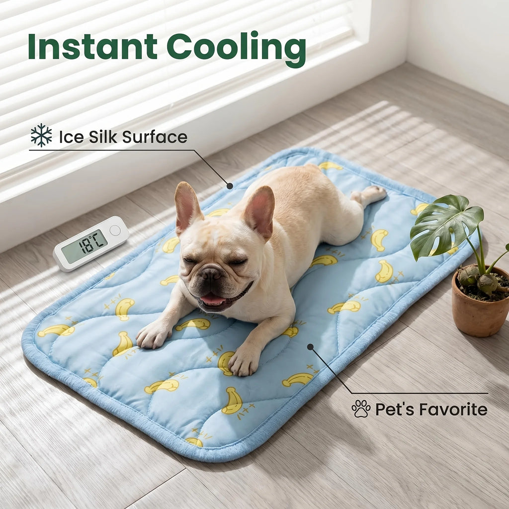 Pet Ice Mat Dog Cooling Mat Summer Cat Cooling Pad Summer Cooling Anti-Slip Bite-Resistant Oasis Select