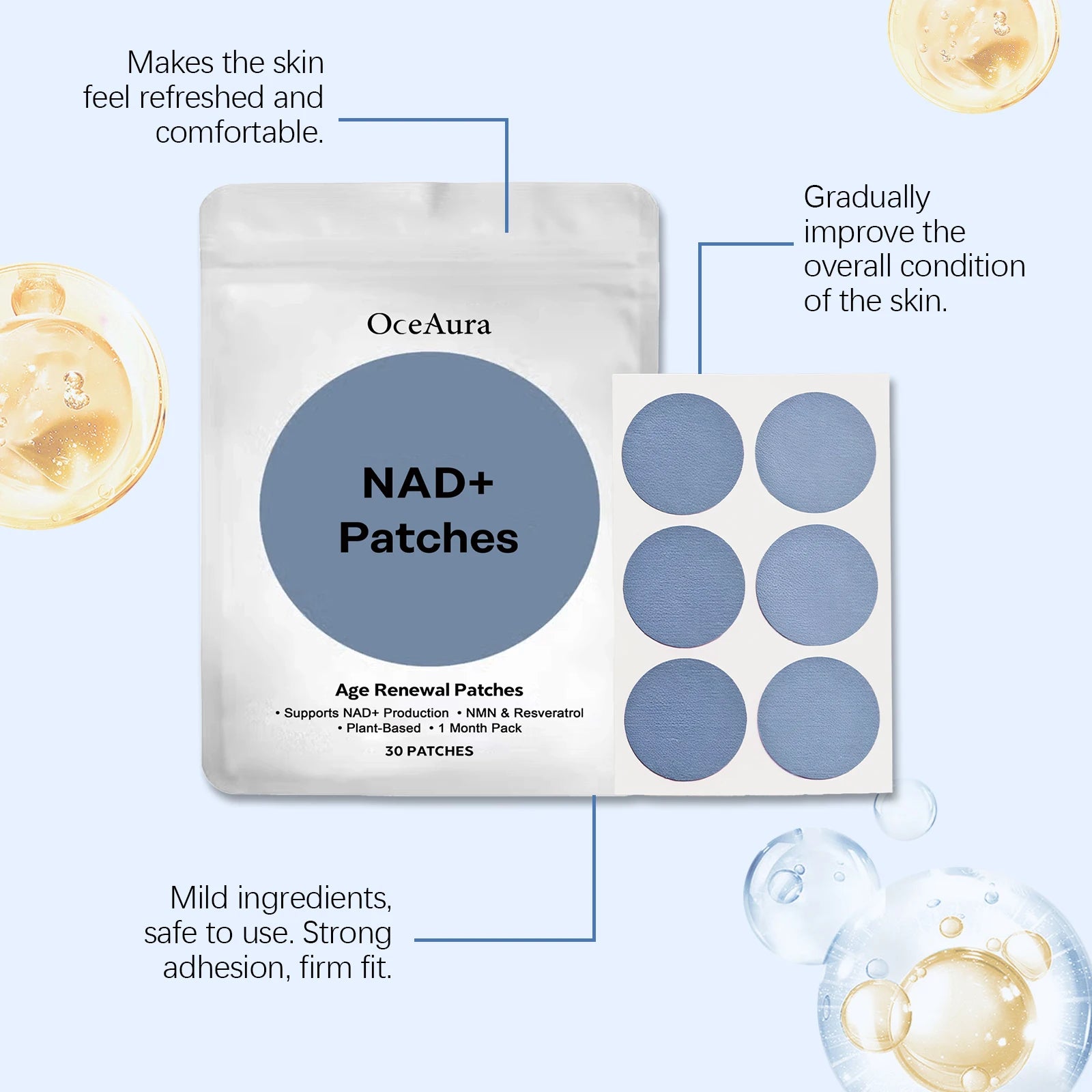 Body Care Patches Nourishing Revitalizing Gently Nourishes the Skin Smoothing Portable Stickers Renewal for Women & Men Oasis Select