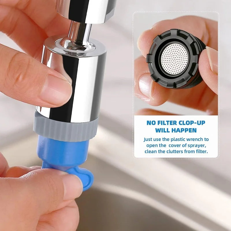 New 2 Mode Kitchen Faucet Spray Head Filter Aerator Adjustable 360° Rotary Splashback Tap Nozzle Bubbler Faucet Accessories Oasis Select