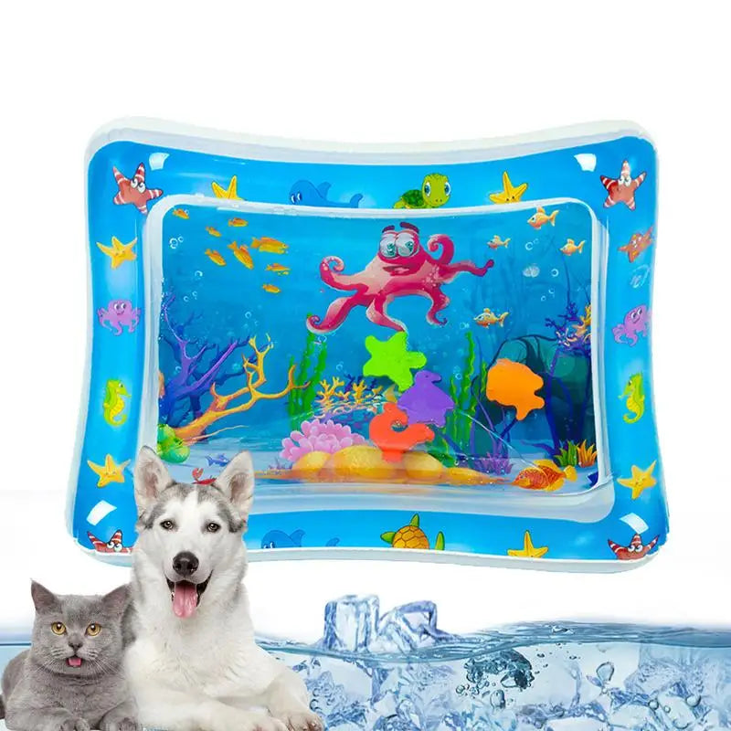 Sensory Water Play Mat For Cats Thickened Water Sensory Pad For KidsInteractive Play Inflatable Water Mat For Cat And Dog Water Oasis Select
