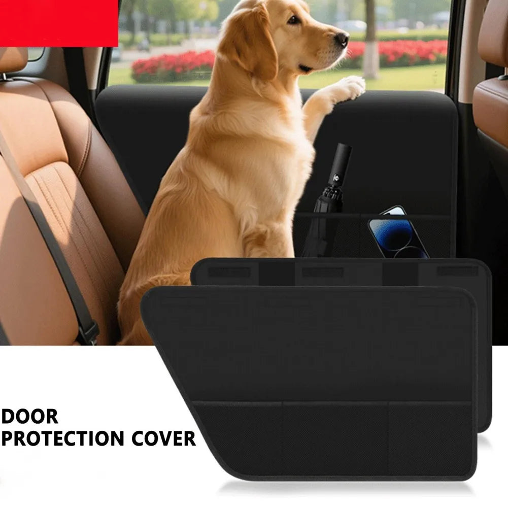 Scratch Resistant Car Door Mat with Oxford Fabric Mesh Storage Pocket and Water Resistant Design for Pet Owners Oasis Select