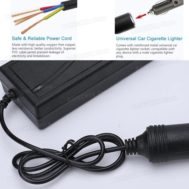 AC 220V To DC 12V Power Adapter Converter 60W 12V 5A Car Power Adapter Cigarette Lighter Converter Household Transformer EU US Oasis Select