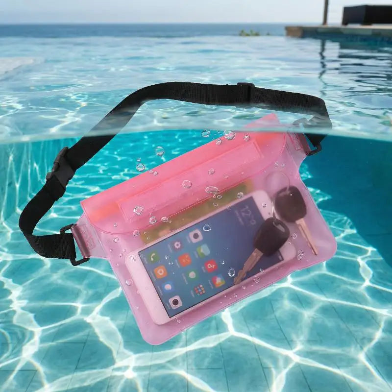 Waterproof Bag Hold ID's Credit Cards Keys Cell Phone Underwater Pouch Waist Pack Fanny Swimming Beach Dry Pouch Case Oasis Select