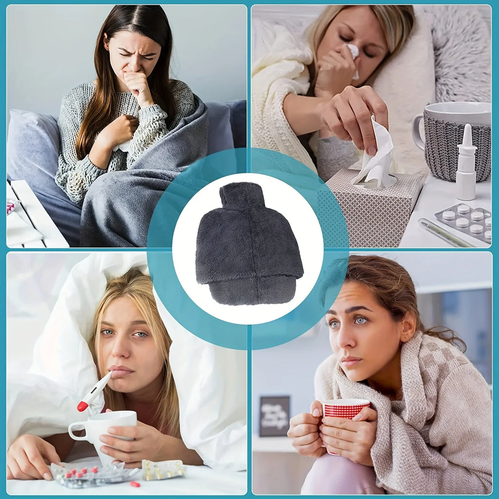 1pc Heated Foot Warmer, Explosion Proof Hot Water Bag, Water Filled Rubber Foot Warmer, Water Filled Plush Foot Warmer Oasis Select