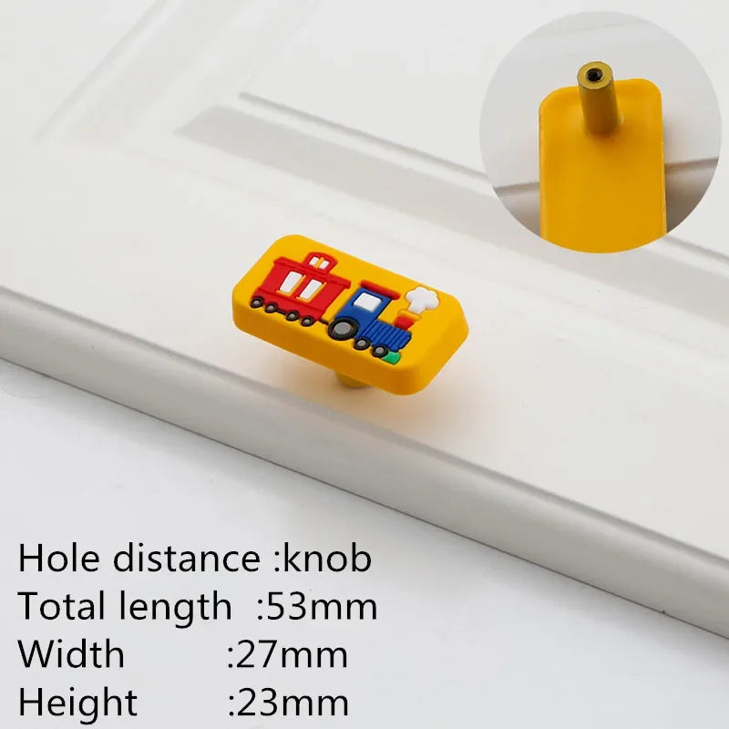 Children Room Rubber Cabinet Knobs and Handles Wardrobe Door Drawer Pulls Cute Star White Cloud Furniture Handle Oasis Select yellow knob