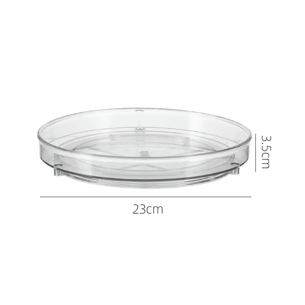 Lazy Susan Turntable Organiser,Turntable Fridge Organiser 23 cm 27 cm Spice Rack Rotatable for Kitchen Cabinet Refrigerator Oasis Select 23CM