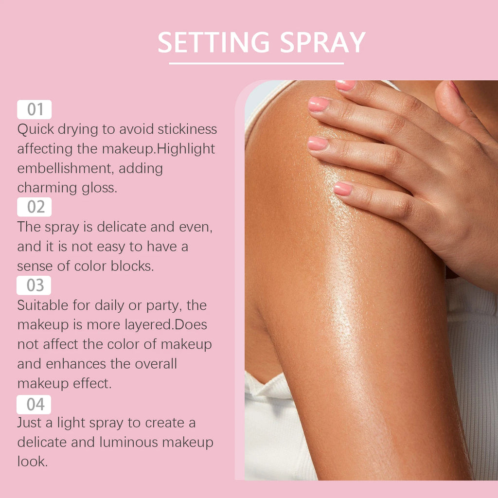 Hoygi Flash Setting Spray Oil Control Waterproof Sweat Proof Long-Lasting Base Makeup for Body Charming Face Fixer Make up Spray Oasis Select