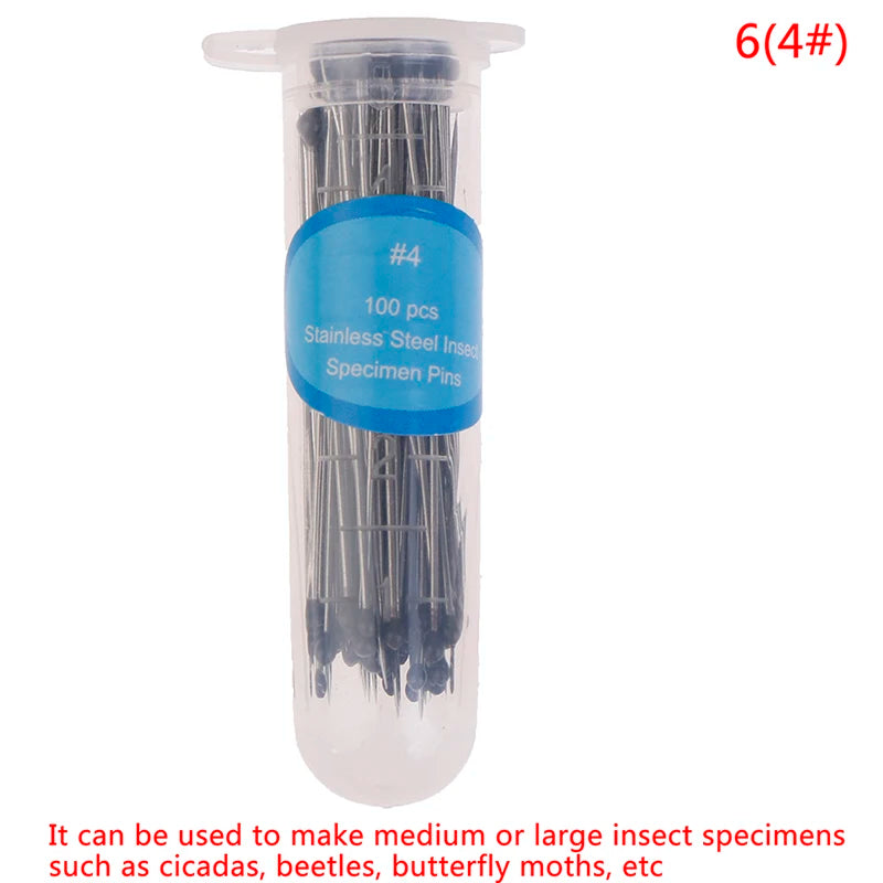 100Pcs Stainless Steel Insect Pins for School Lab Entomology Research - Educational & Scientific Specimen Needles Oasis Select 64