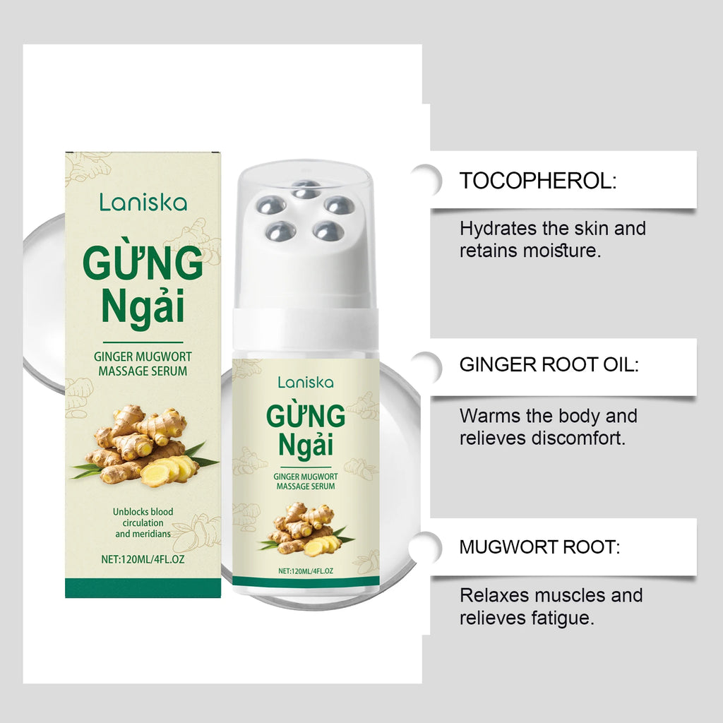 Ginger & Mugwort Roller Massage Oil – Neck & Shoulder Care Roller Massage Oil Oasis Select
