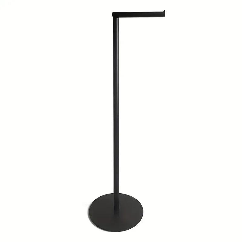 Free Standing Toilet Paper Holder Stainless Steel No Drilling Weighted Stable Base for Bathroom RV ect Oasis Select black China Mainland