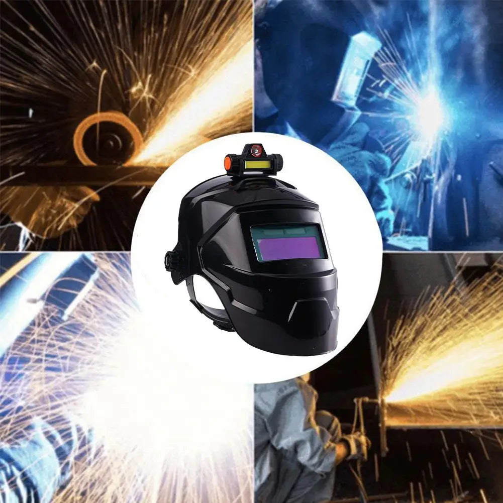 Auto Darkening Welding Helmet with LED Headlight | Solar Powered Welding Helmet Oasis Select