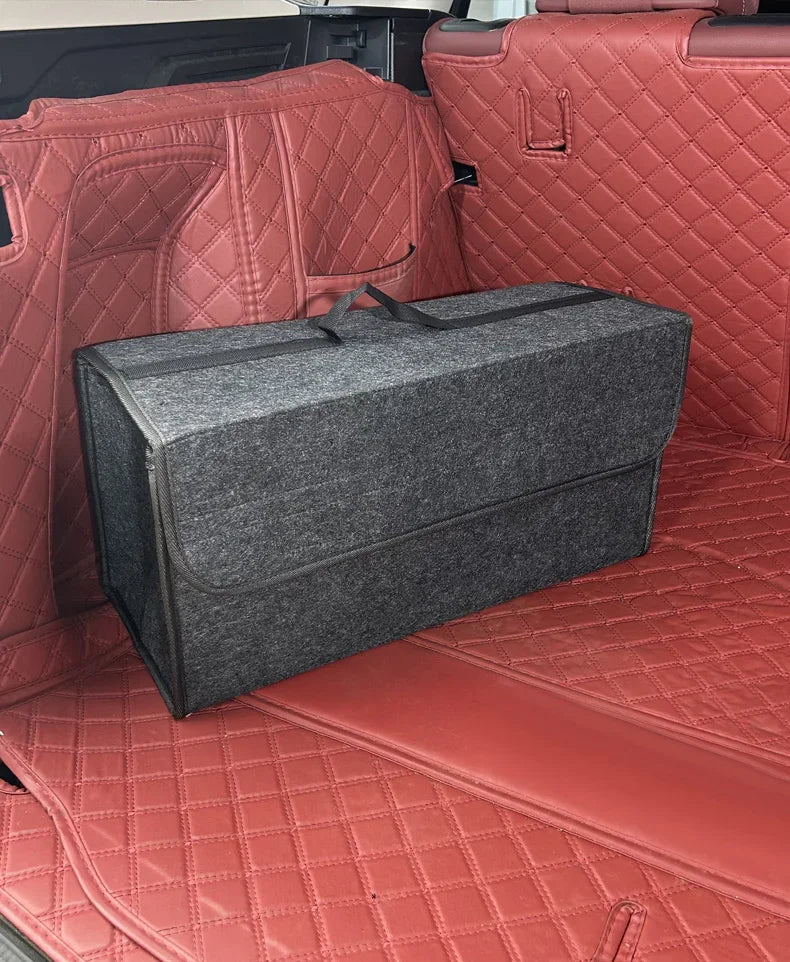 Large Anti Slip Compartment Boot Storage Organizer Tool Car Storage Bag Car Trunk Organizer Soft Felt Storage Box Accessories Oasis Select