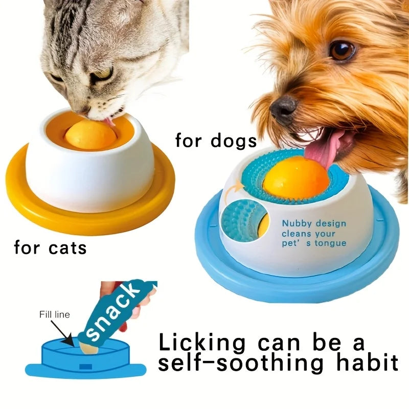 Pet Lick Mat Yogurt Licking Plate Slow Feeder for Dogs & Cats - Interactive Snack Bowl, Promotes Dental Health, Pet Licking Mat Oasis Select
