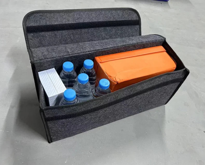 Large Anti Slip Compartment Boot Storage Organizer Tool Car Storage Bag Car Trunk Organizer Soft Felt Storage Box Accessories Oasis Select