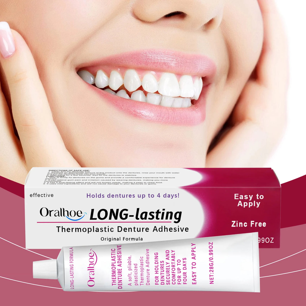 Thermoplastic Denture Adhesive Long-lasting Denture Fixing Adhesive Improve Comfort Denture Care Products Odontologia Oasis Select