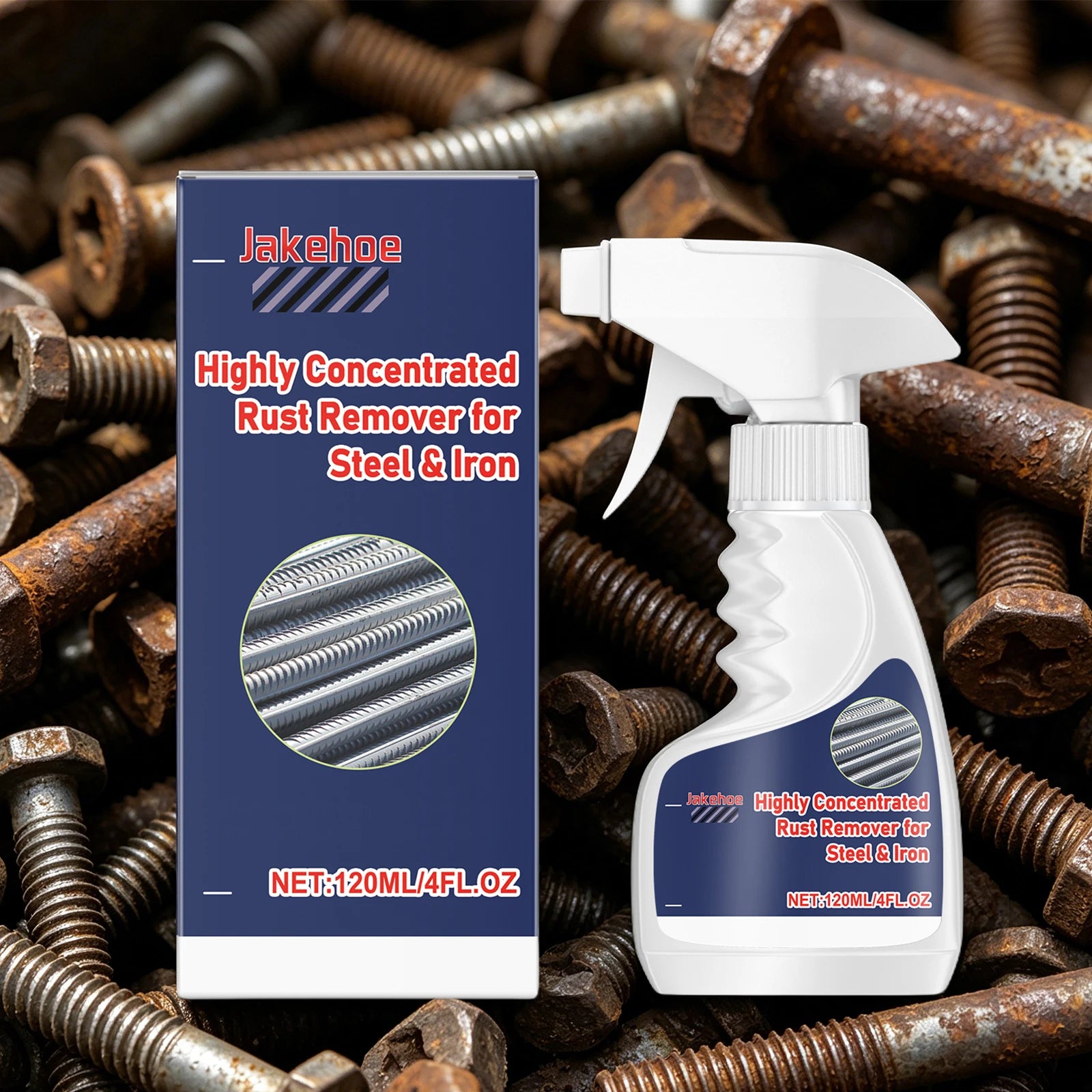 High Concentrated Steel Rust Remover for Steel Iron Bolts, Screws, Fasteners Rust Cleaner Multi-purpose Corrosion Remover Oasis Select