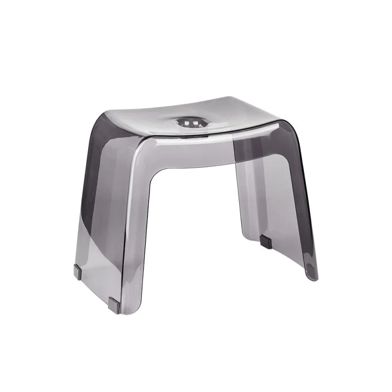 Bathroom Stool Home Furniture Transparent PCTG Plastic Shoe Stool Designer Antiskid Elderly Shower Bath Chair Seat For Adults Oasis Select