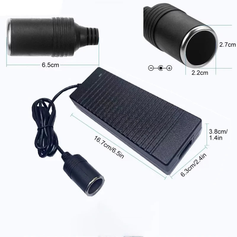 12V 15A Car Power Adapter AC To DC Converter 220V To 12V 15A Power Supply Adapter Cigarette Lighter Socket Household Transformer Oasis Select