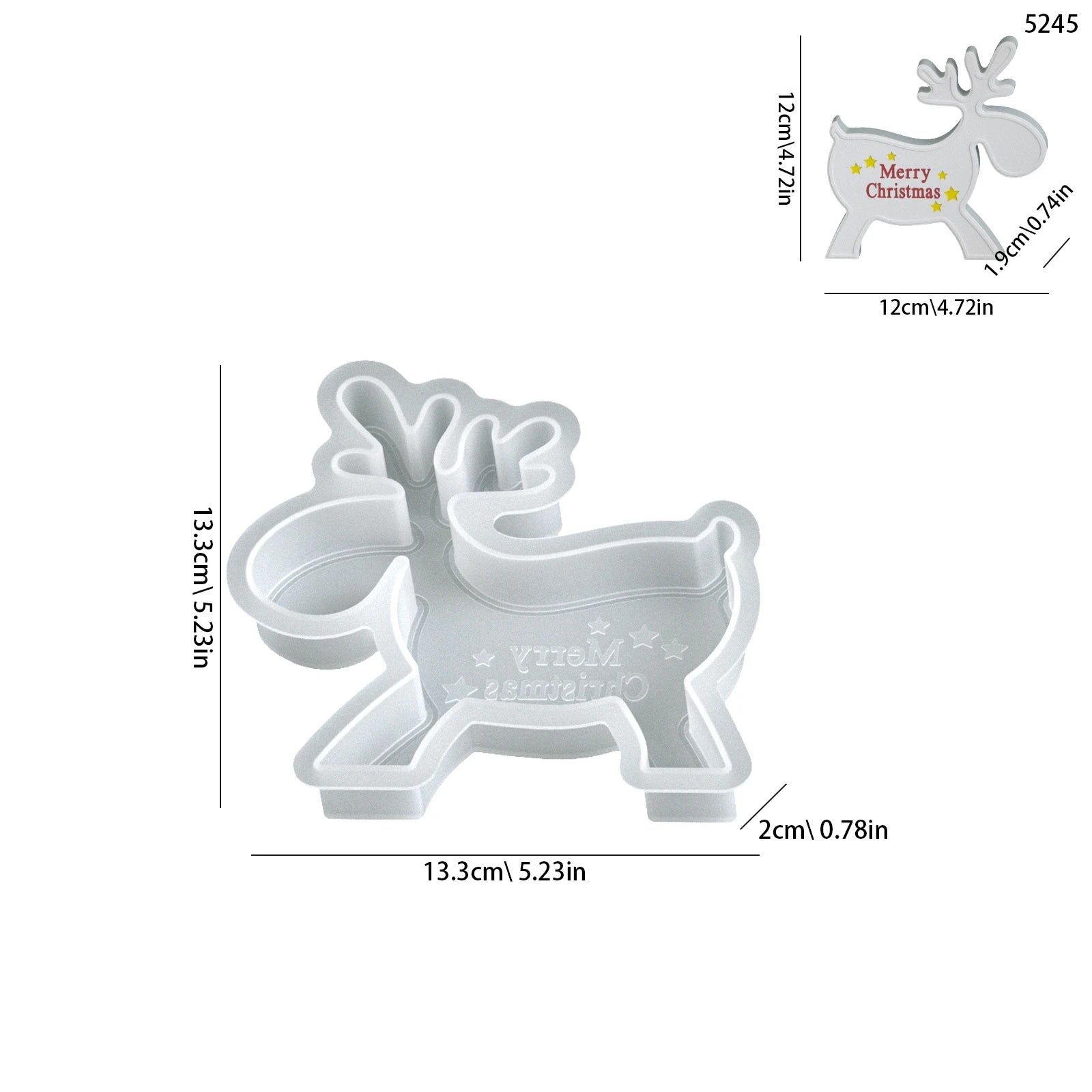 DIY Christmas Reindeer Trojan Horse Pentagram Christmas Tree Angel Boy Candle Ornament Aromatherapy Gypsum Resin Silicone Mold Oasis Select Reindeer