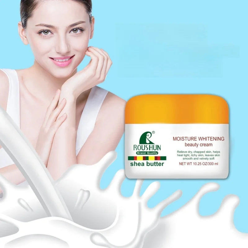 ROUSHUN 300ml Shea Butter Face & Body Moisturizing Cream