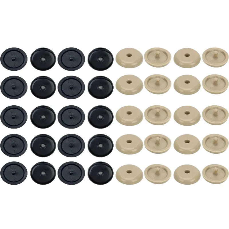 5/10/20pairs Car Safety Seatbelt Stopper Buckle Automobile Seat Belt Spacing Limit Stop Plastic Anti-slip Buttons Retainer Oasis Select 20 pairs Mix 2