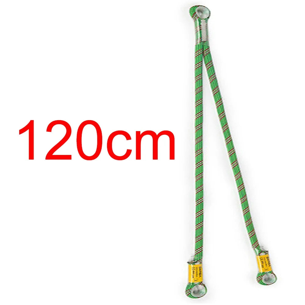 22kn Braided Prusik Cord Loop Sewn Eye to Eye Y V shaped rescue fall protection Safety Lanyard Protection Point Rope Oasis Select 120 V Type