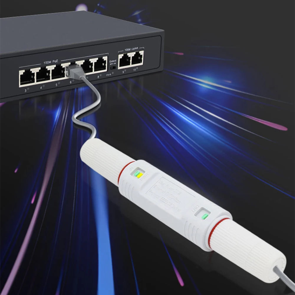 48V POE Extender/Repeater Comply with IEEE 802.3af/ 802.3at Waterproof Plug and Play 10/100Mbps for PoE Switch NVR IP Camera Oasis Select China Mainland