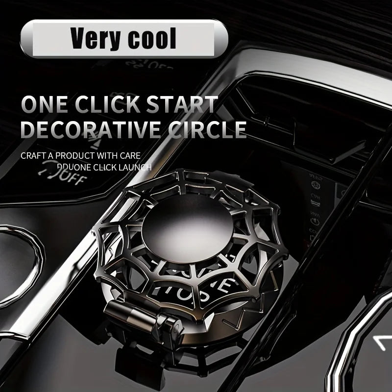 Spider Web Push Start Button Cover | Anti-Scratch Car Ignition Decor
