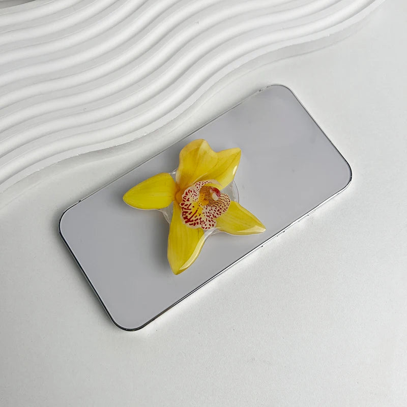 Acrylic Flower Phone Holder Socket Folding Phone Grip Trendy Mobile Phone Ring Buckle Stand For Universal Smartphone Accessories Oasis Select S8