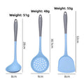Food Grade Silicone Spatula Non Stick Pot Spatula Heat-resistant Pot Protector Household Stir Fry Soup Spoon Oasis Select Gray blue