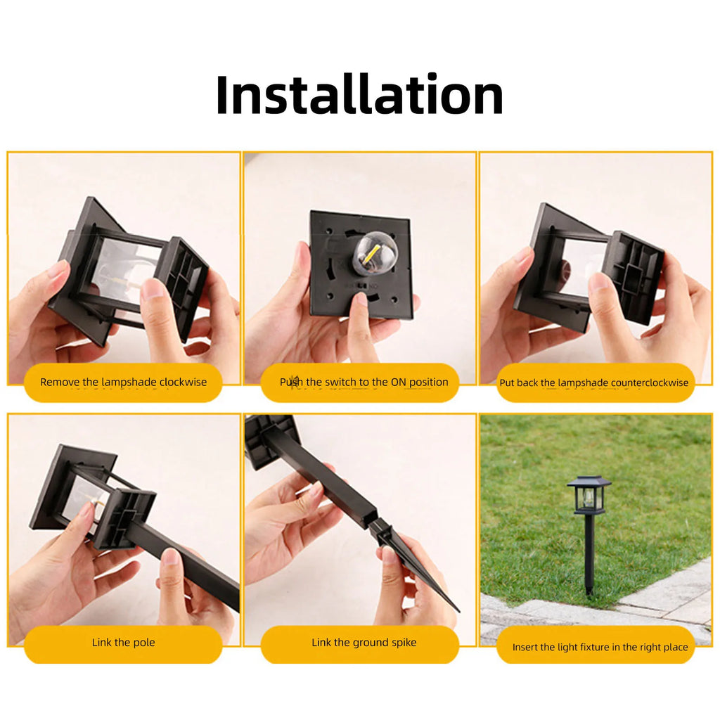 2-8PCS Outdoor Solar LED Ground Stake Light Lawn Lamp for Garden Villa Courtyard Park Yard Landscape Decorative Lighting Oasis Select