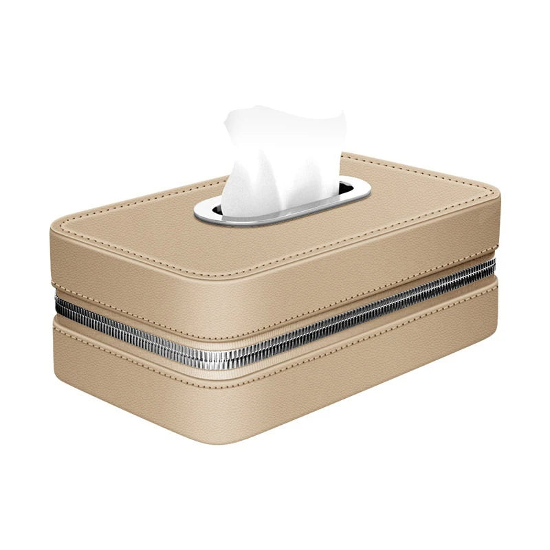 Car Leather Tissue Box With A Simple And High-End Feel, Car Seat Back Armrest Box, Multi-Functional Hanging Tissue Storage Box Oasis Select A5