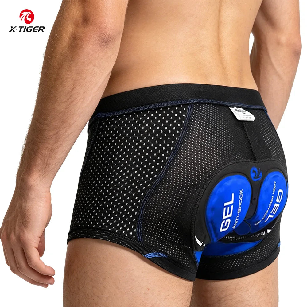 X-TIGER Men's Cycling Underwear with 5D Gel Cushioned MTB Boxer Cycling Shorts Road Cycling Underwear Cycling Equipment Oasis Select XM-DNK-16804L M
