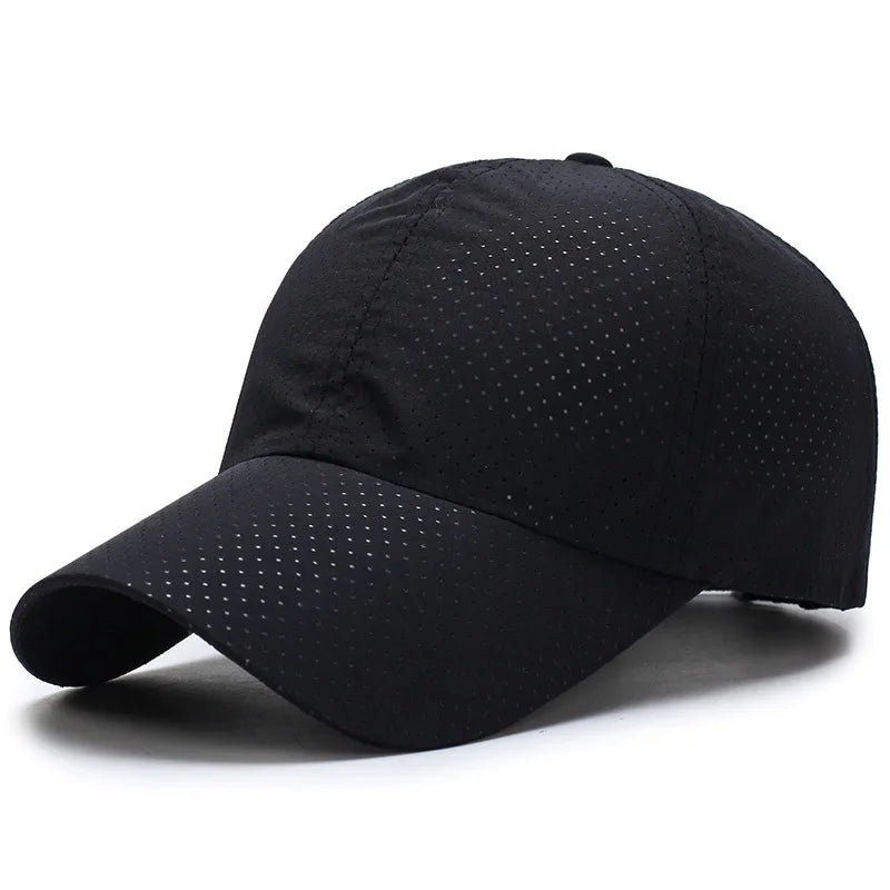 Mesh Baseball Cap Breathable Peaked Sun Hat for Men Women Lightweight Sunscreen Hat for Spring Summer Daily Outdoor Wear Oasis Select