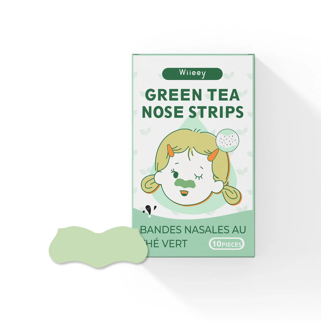 Blackhead Removal Nose Strips – Deep Cleanse & Moisturize 10 Pack Blackhead Nose Strips Oasis Select GREEN TEA