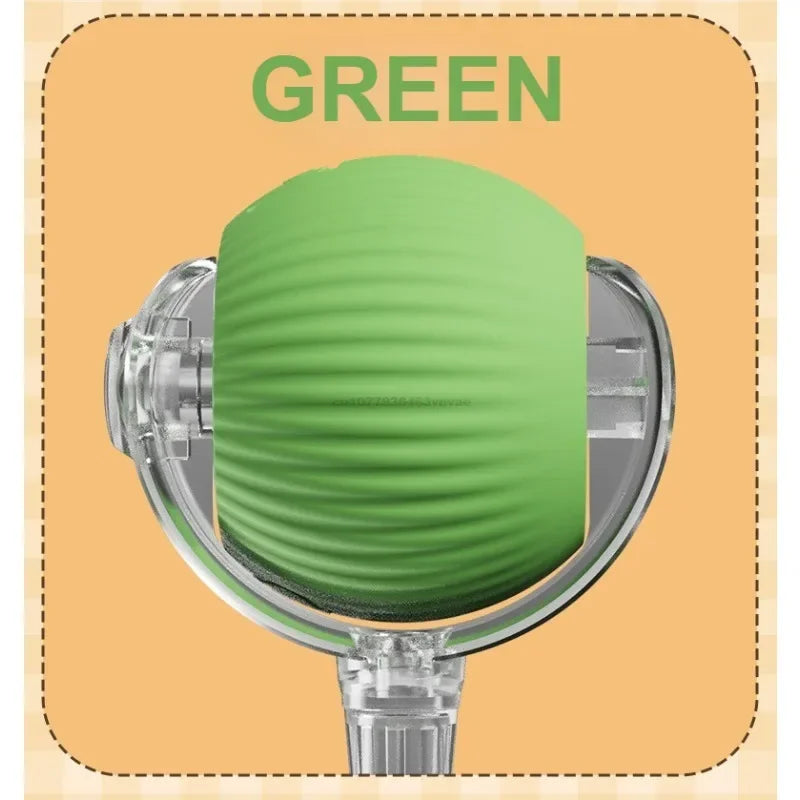 Electric Cat Ball Toys Automatic Rolling Ball Faux Tail Rechargeable Pet Interactive Toy Dog Cat Training Imitate Mouse Pet Toys Oasis Select Rope-Green