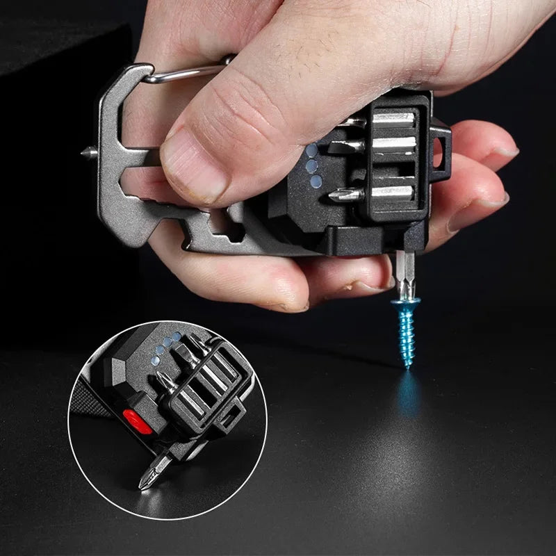 COB Keychain Work Light with Battery Display 8Mode Rechargeable High Lumens Portable LED Light for Camping Hiking Running Oasis Select
