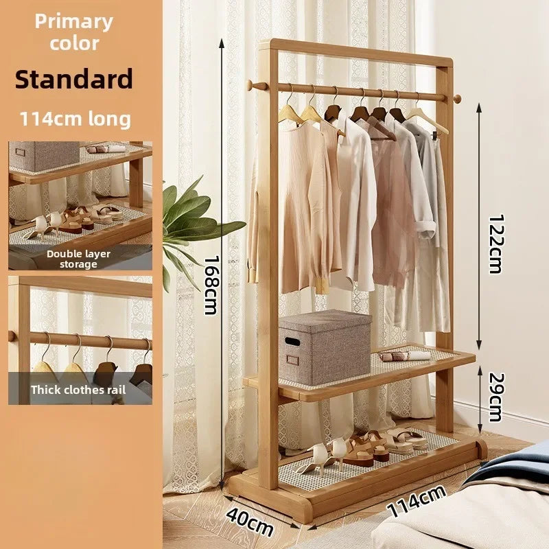 Multi-functional Coat rack Floor-to-ceiling hanger Bedroom home hanger Indoor room clothes drying rack removable Oasis Select Primary color-114