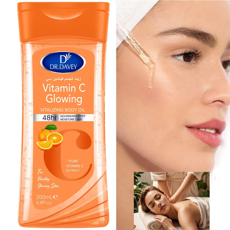 DR.DAVEY VITAMIN C Skin Care3Set Body Lotion+Soap+Body Oil Four Seasons Skin Care Set Gift Cleansing Hydrating and Moisturizing Oasis Select