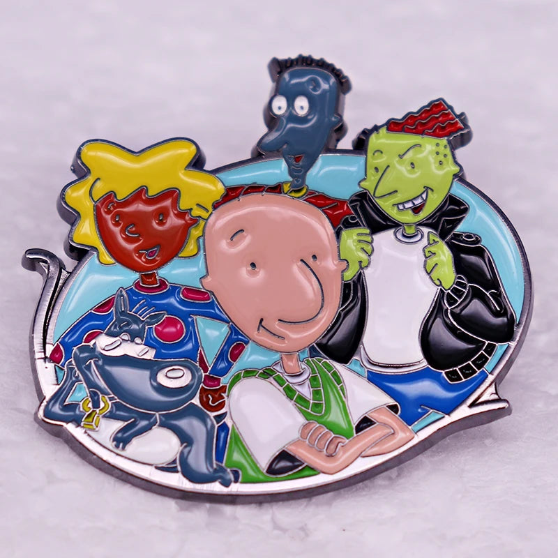 DOUGS Enamel Pin American animated television series characters brooches jewelry Oasis Select
