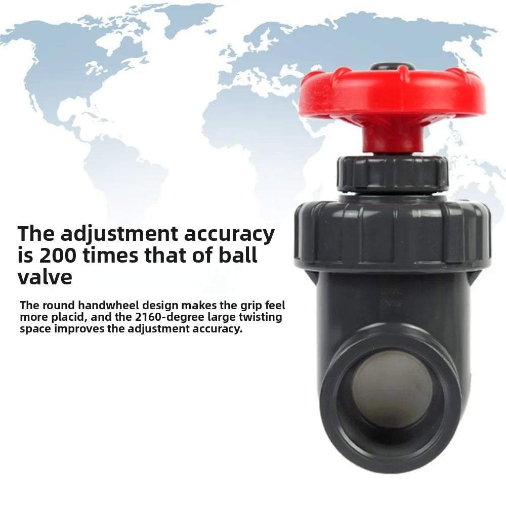 Flowcolour 20/25/32/40mm Hi-quality UPVC Gate Valve Precision Flow Control PVC Sluice Valve Garden Irrigation Aquarium PVC Valve Oasis Select
