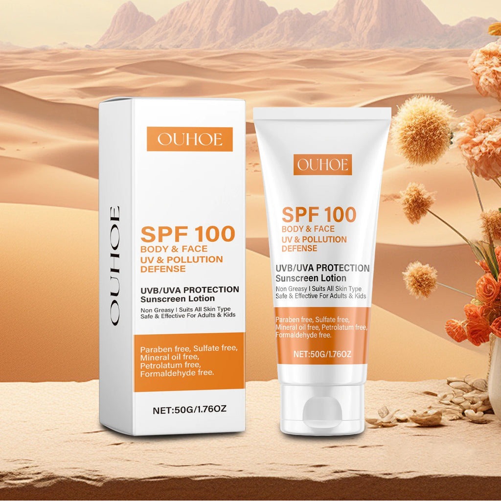 SPF 100+ Face & Body Sunscreen – Non-Greasy UVA/UVB Cream Facial Sunscreen Oasis Select