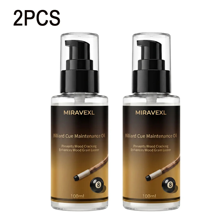 Pool Cue Shaft Oil Conditioner Snooker Cue Care Liquid Smooth Protection Waterproof Anti-deform Wood Polish Oil Billiard Supply Oasis Select 2PCS