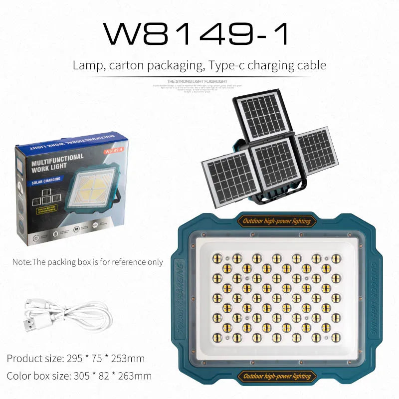Powerful Solar Outdoor Lights High Brightness Led Floodlights Waterproof Courtyard Lights Courtyard Floodlights Oasis Select W8149-1 4solar panel