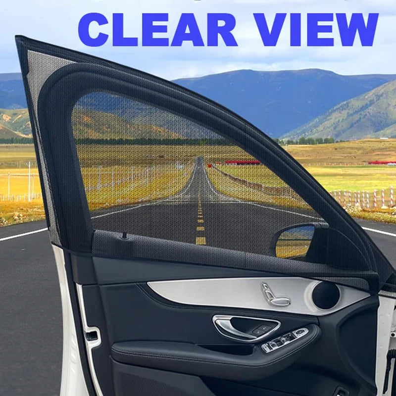 4 PCS Car Window Shades, Stretchy Mesh Front Rear Side Window Sun Shades For Heat Block UV Protection Oasis Select